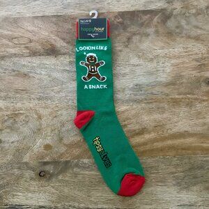 5/$20 NEW Adult Lookin' Like A Snack Gingerbread Christmas Socks